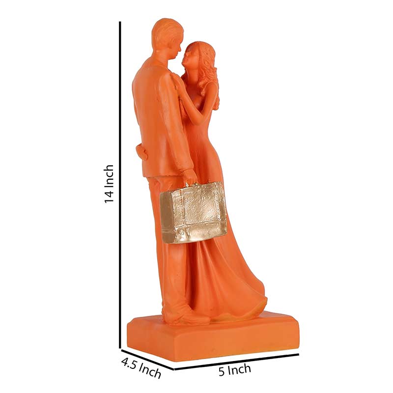 Crimson Radiance Couple Showpiece Orange