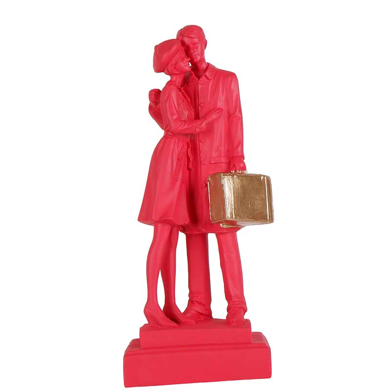 Crimson Radiance Couple Showpiece Pink