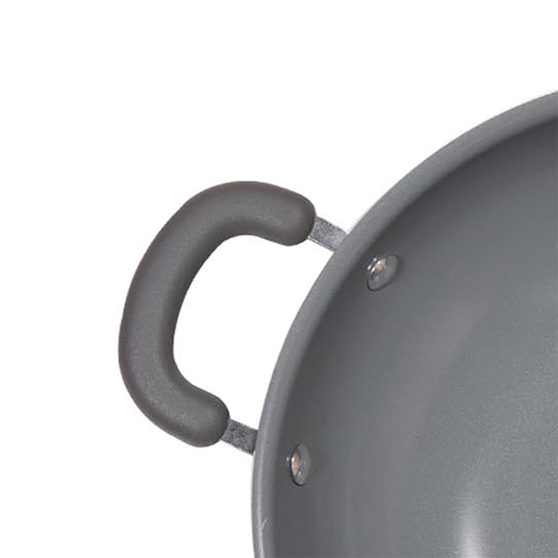 Leandra Ceramic Coated Cookware Wok / Kadai With Lid | 8 Inch, 9 Inch, 10 Inch, 12 Inch 12 Inches