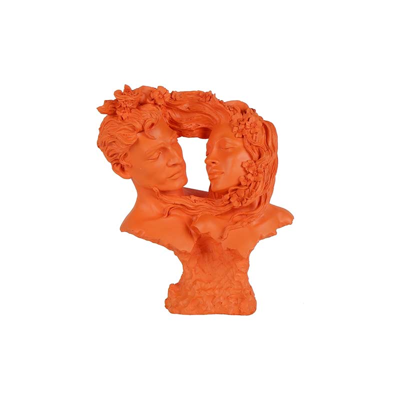 Vibrant Love Bright Couple Showpiece Orange