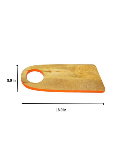Orange Border Wooden Cheese Board | 18 x 8 inches