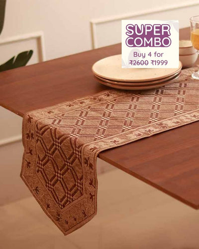 Cocoa Charm Polyester Table Runner | 13X72 inch