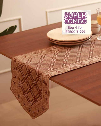 Cocoa Charm Polyester Table Runner | 13X72 inch