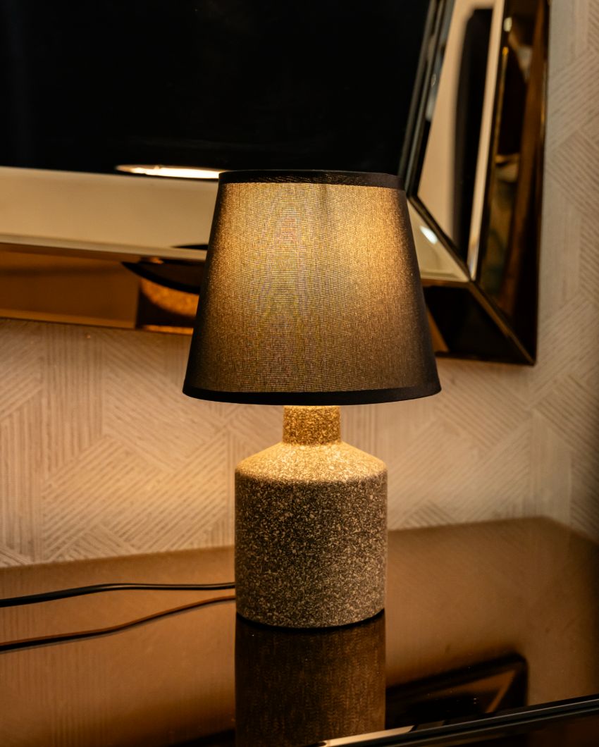 Unique Design Ceramic Mottled Grey Lamp | 6 x 11 x 6 inches