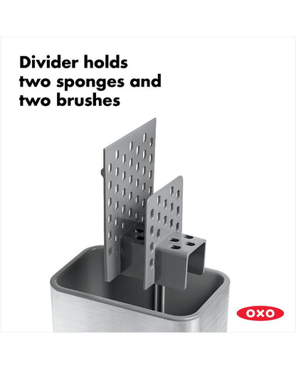 Stainless Steel Sink Caddy Silver | Single | 6 x 4 x 6 inches