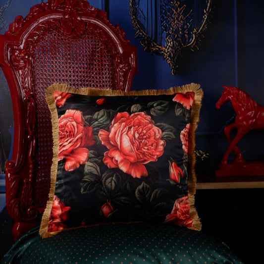 Fabulous Satin Floral Print Cushion Cover Default Title