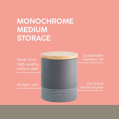 Monochrome Storage Small Canister | Multiple Colors Grey