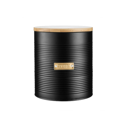 Otto Cookie Storage Black Canister with Bamboo Fibre Lid Default Title