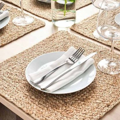 Vintage Style Square Jute Placemat | Set of 4