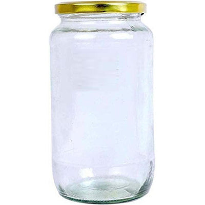 Medium Somil Clear Glass Jar for Home and Kitchen Organization | 1000 ML | 4 x 4 inches