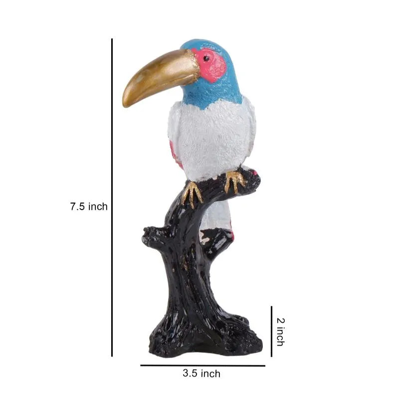 Claude Premimum Bird Figurine Blue