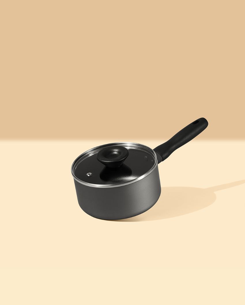 Functional Bauhaus Nonstick Saucepan with Lid | 5 x 3 x 2 Inches