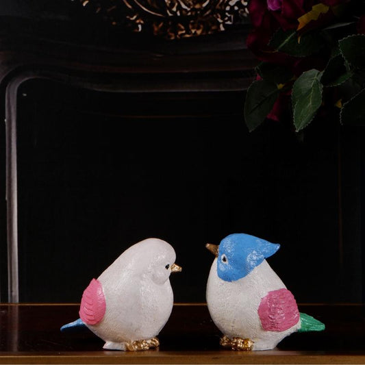 Pastel Perfection Bird Showpiece | Set of 2