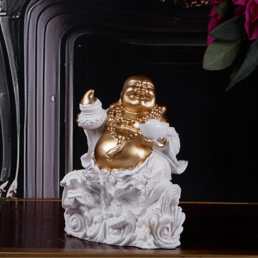 Laughing Buddha's Ivory Joy Shwpiece