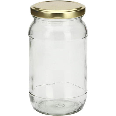 Clear Somil Compact Glass Storage Jar for Home Organization | 400 ML | 3 x 3 inches