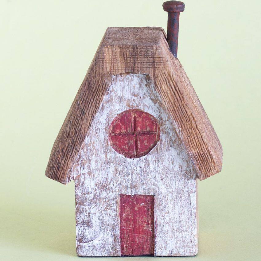 Tiny Homes Wooden Multicolor Paperweight Showpiece | 11 x 2 x 10 inches