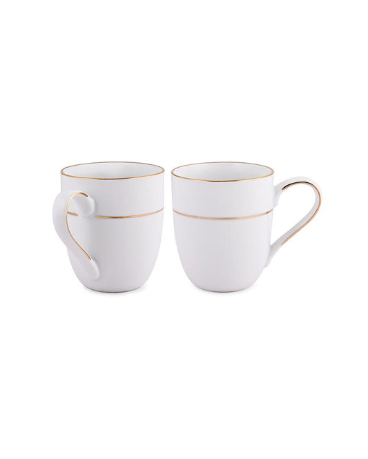 Minimalist Porcelain Big Coffee Mugs | Set Of 2