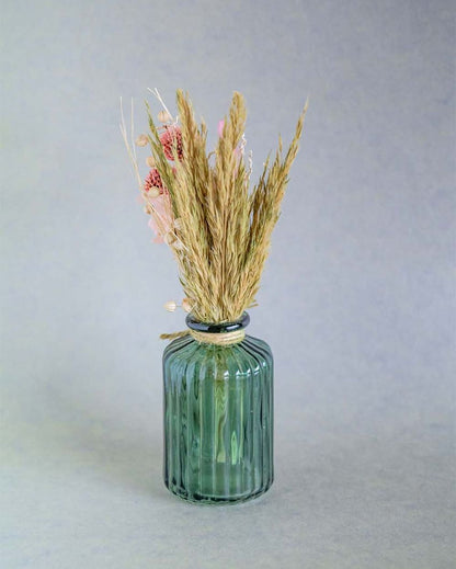 Wildflowers Natural Dried Flowers Bouquet with Glass Jar | 2 x 10 inches