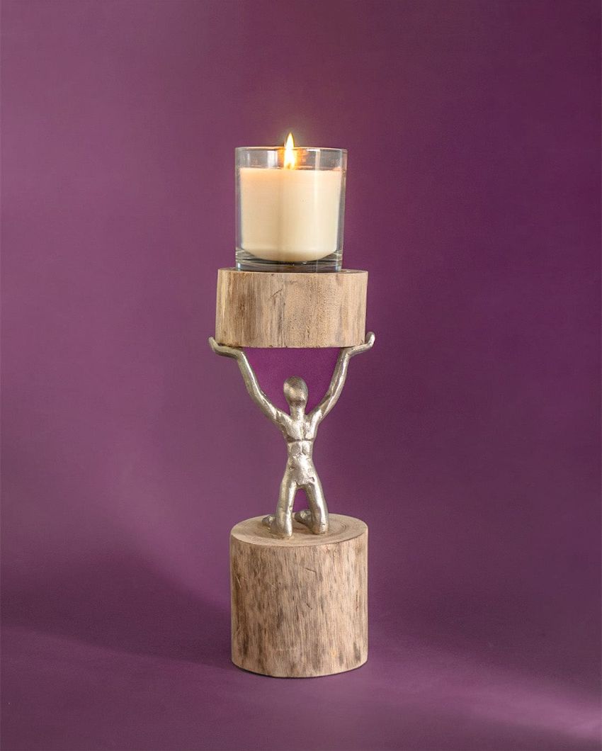 Orion Men Wooden Candle Stand