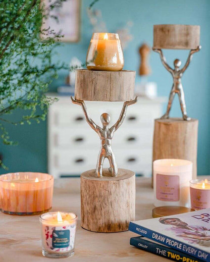 Orion Men Wooden Candle Stand