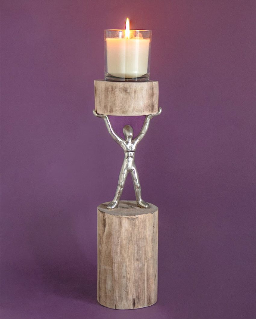 Orion Men Wooden Candle Stand