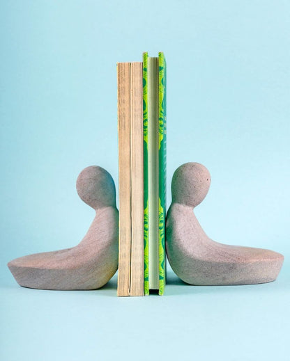 Cara Pink Stone Bookends | Set of 2 | 4 x 3 x 4 inches