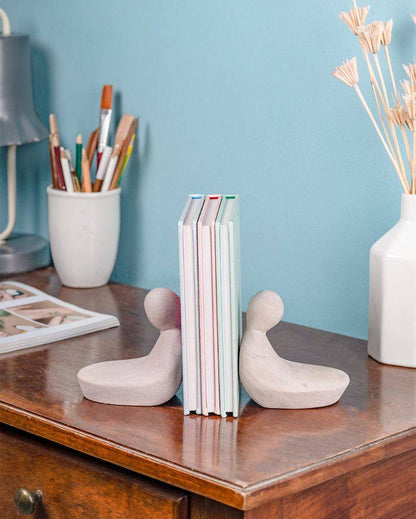 Cara Pink Stone Bookends | Set of 2 | 4 x 3 x 4 inches