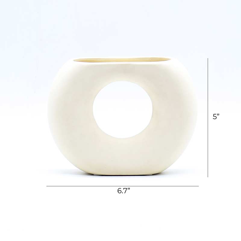 Donut Vase White