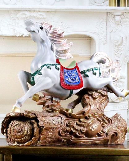 Feng Shui Prosperity Poly Resin Horse