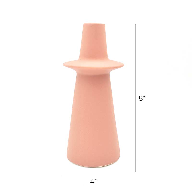 Saturn Ring Neck Vase Pink