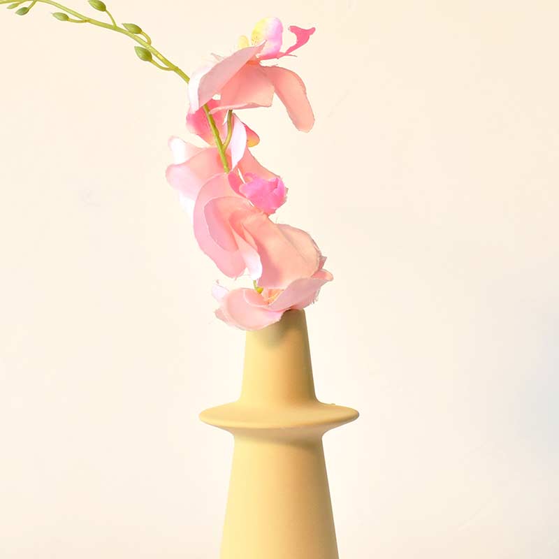 Saturn Ring Neck Vase Yellow