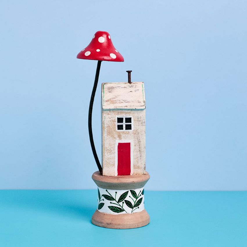 Whimsical House on a Hill Decorative Accent Showpiece | 3 x 9 inches