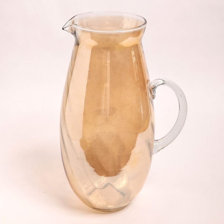 Elegant Jug Shaped Brown Glass Flower Vase | 4 x 12 inches