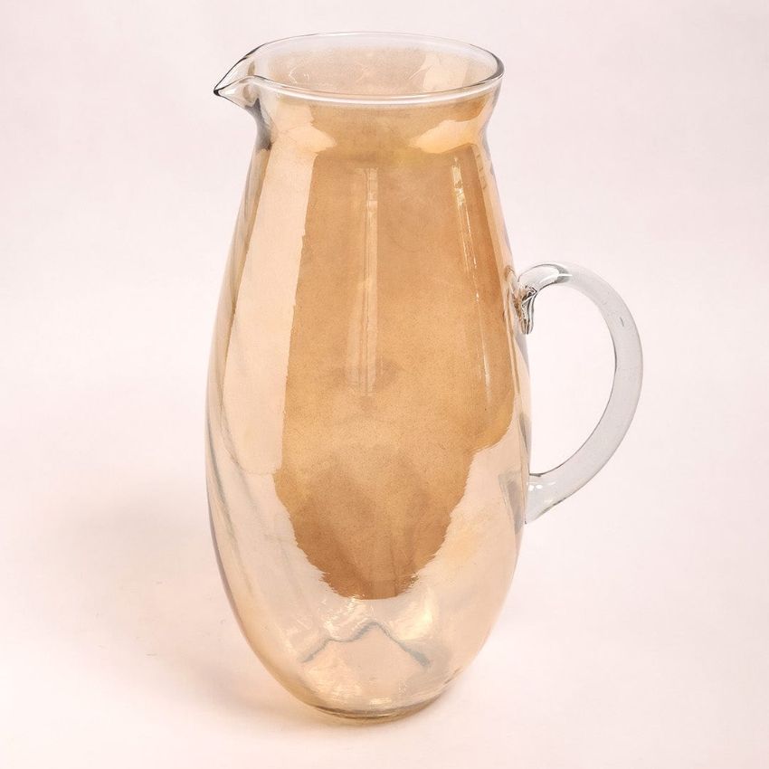 Elegant Jug Shaped Brown Glass Flower Vase | 4 x 12 inches