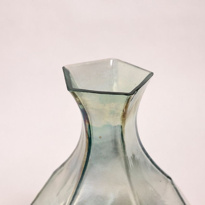 Serene Blue Glass Vase without Flower  | 3 x 10 inches