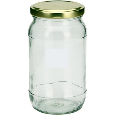 Sleek Clear Glass Cookie Jar for Kitchen and Home Storage | 400 ML | 3 x 6 inches