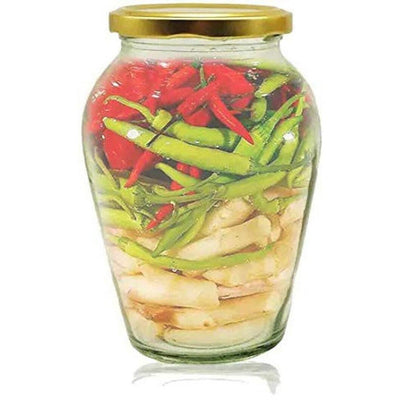 Versatile Clear Glass Cookie Jar for Home and Kitchen Use | 1000 ML | 5 x 7 inches