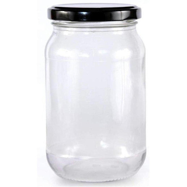 Sleek Clear Glass Cookie Jar for Efficient Home and Kitchen Use | 500 ML | 4 x 5 inches