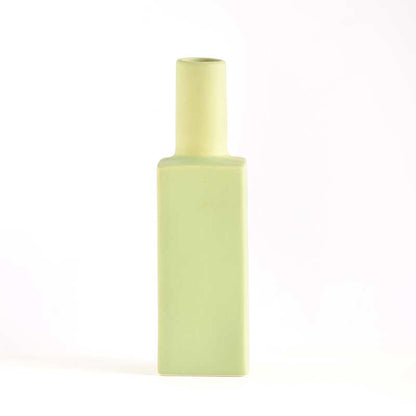 Square Bottle Vase Light Green