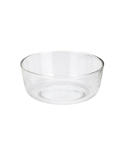 Modern Clear Glass Two Bowls with One Snack Plate Combo | Set of 3 | 700 ML