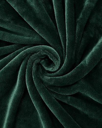 Serene Olive Green Velvet Throw