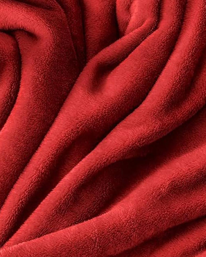 Chic Vintage Maroon Flannel Throw