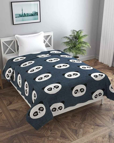 Black Panda Printed Kids Comfy Quilts Cover