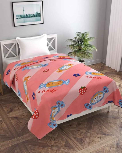 Pink Candy Printed Kids Comfy Quilts Cover