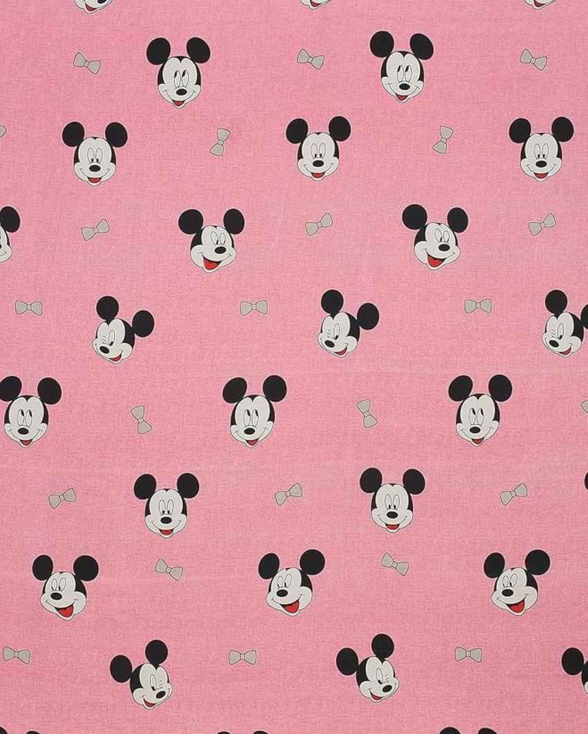 Pink Mickey Printed Kids Comfy Quilts Cover With Zipper