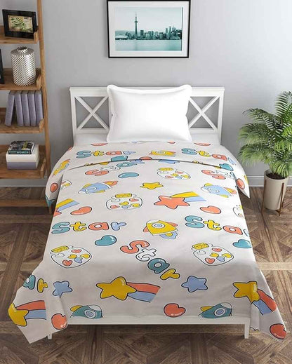 Star & Jar Printed Kids Comfy Quilts Cover