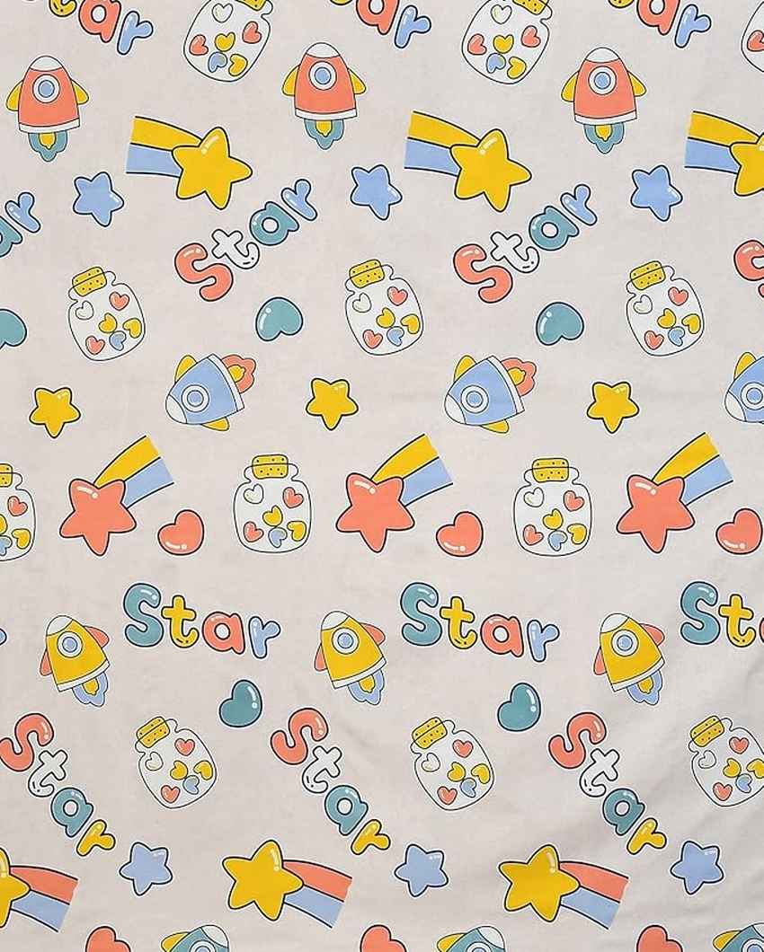 Star & Jar Printed Kids Comfy Quilts Cover