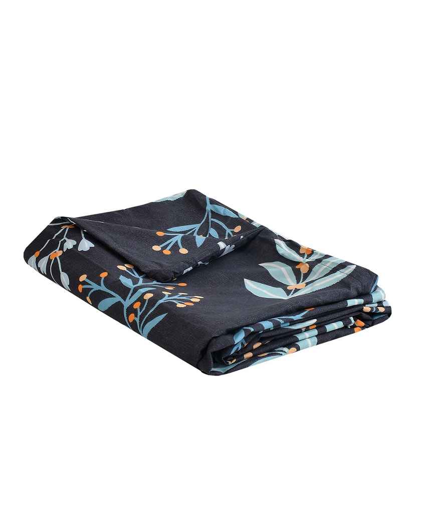 Sky Blue Leaves Mor Printed Kids Comfy Quilts Cover