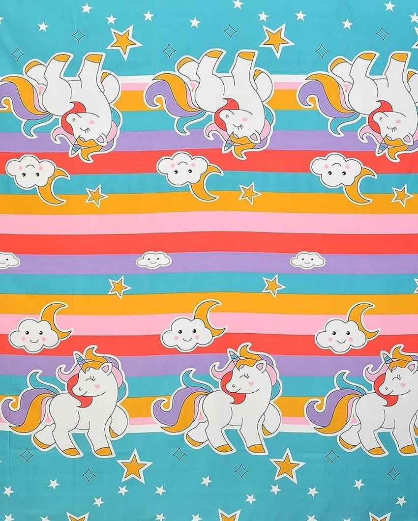 Pink Unicorn Printed Kids Comfy Quilts Cover