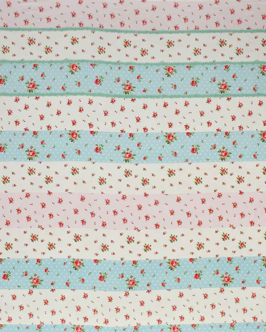 Red & Pink Strawberry Flowers Printed Kids Comfy Quilts Cover With Zipper